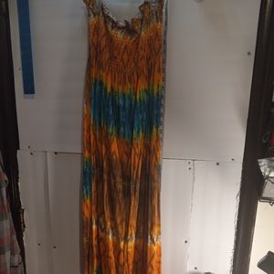 Gold Drama sleeveless strapless maxi dress